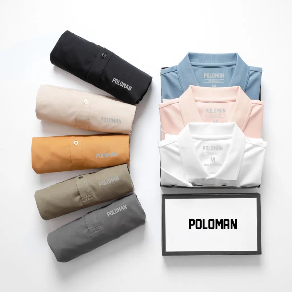 Áo thun POLOMAN nam cổ bẻ BASIC vải cá sấu CVC kháng khuẩn, chống nhăn, thoáng mát. Menswear Top Có Cổ Ngắn Tay Tay Ngắn Shirt