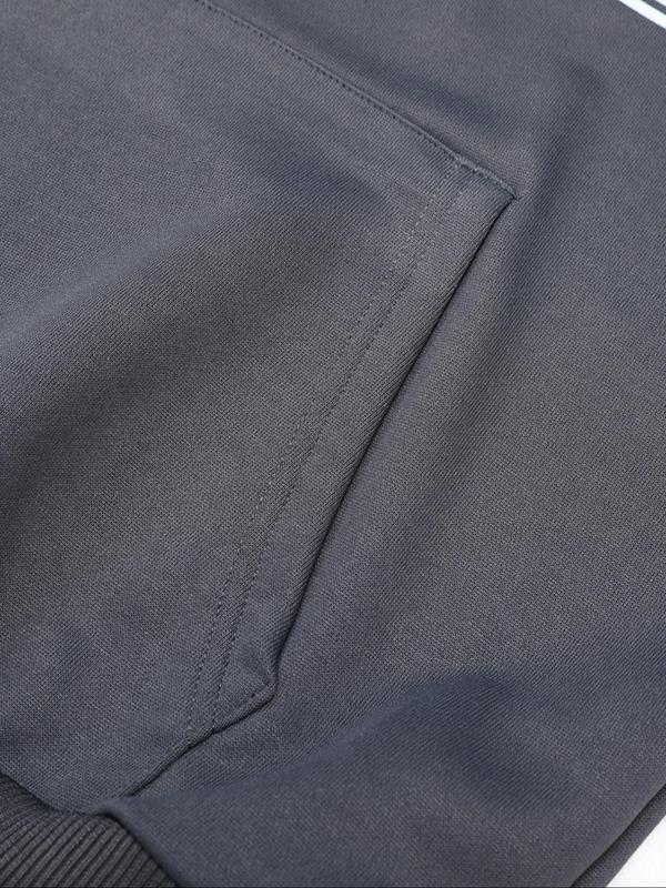 Men's Letter Print Hoodie, Casual Regular Fit Long Sleeve Hooded Sweatshirt for Daily Wear, Men's Clothes for All Seasons, Tops 5