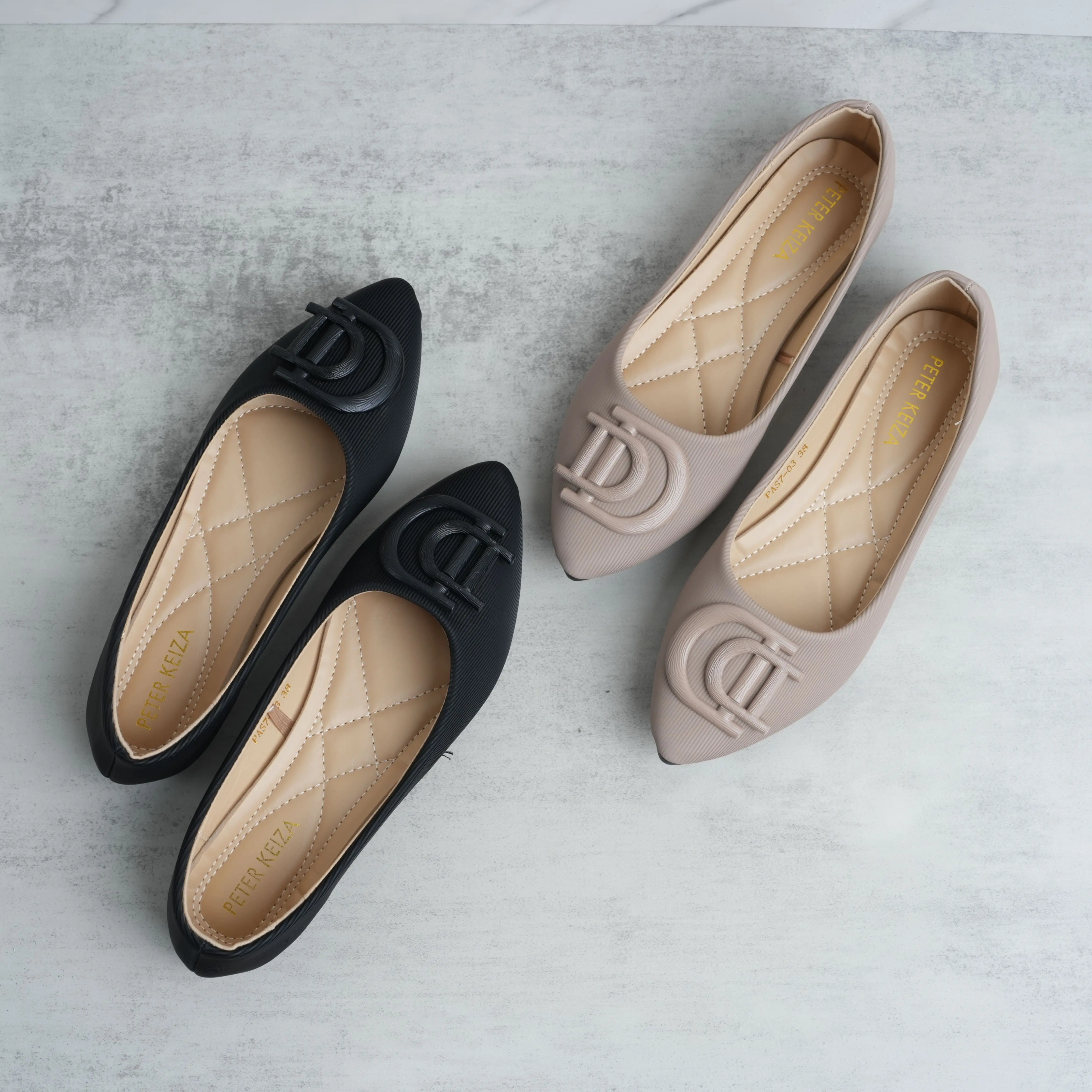 Peter Keiza Flat Shoes Wanita Simple Kekinian Korean Style PAS7-03