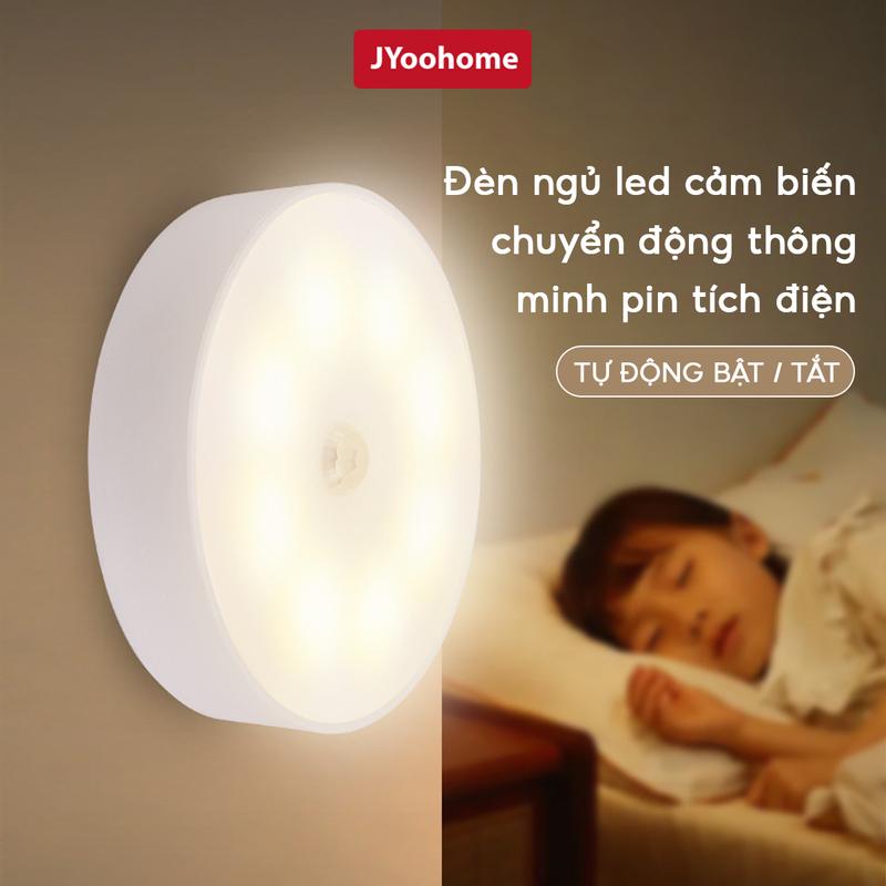 Đèn Ngủ Cảm Biến Chuyển Động JYoohome Đèn LED Dán Tường Cầu Thang, Tủ Quần Áo Pin Sạc Tích Điện