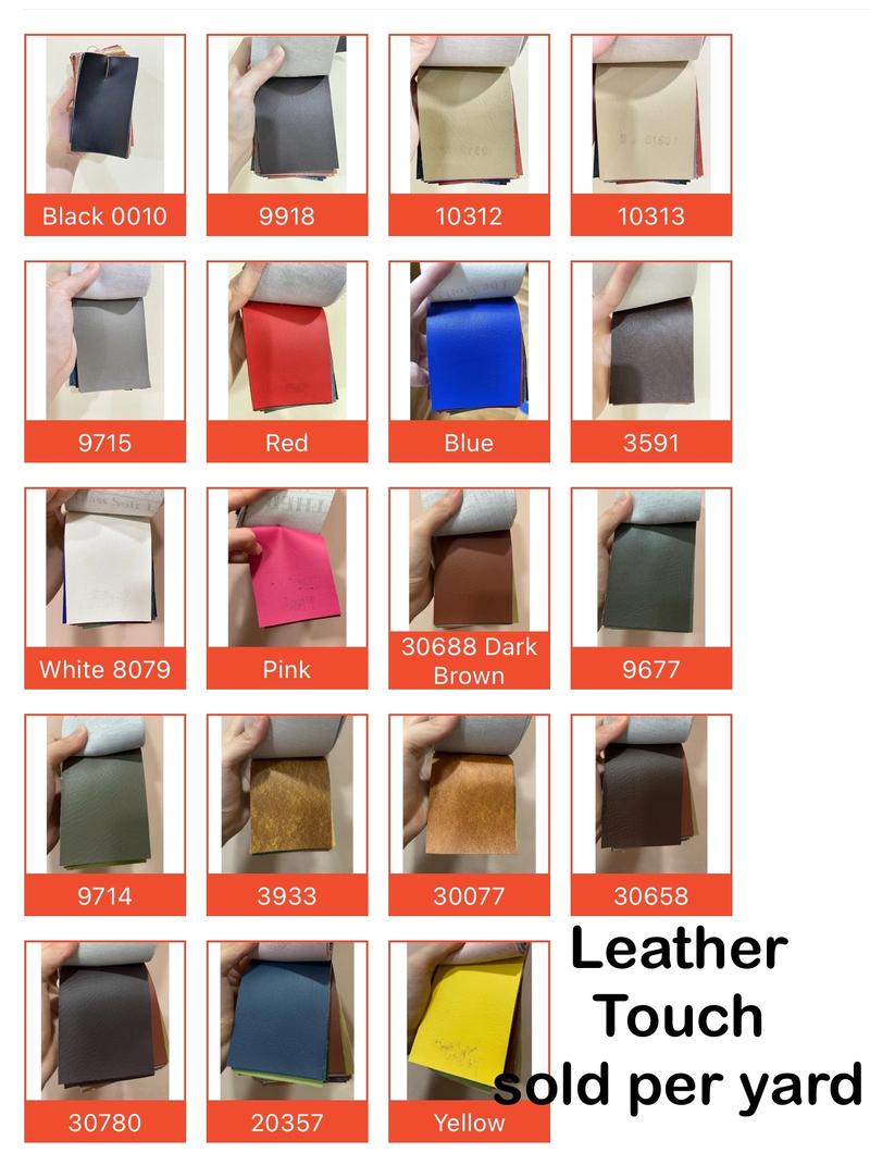 Product Introduction of Leather Touch LT leatherette per yard for upholstery sofa car seat cover black white red blue brown 13