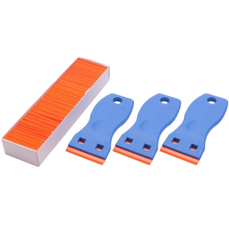 3PCS Plastic Razor Blade Scrapers 100 PCS 1 5 Inch Double Edge 