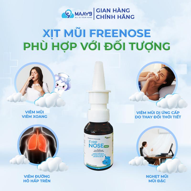 Xịt mũi nước muối ưu trương Novocare Freenose giảm ngạt mũi, chảy nước mũi, giảm sung huyết, duy trì độ ẩm mũi 20ml 7