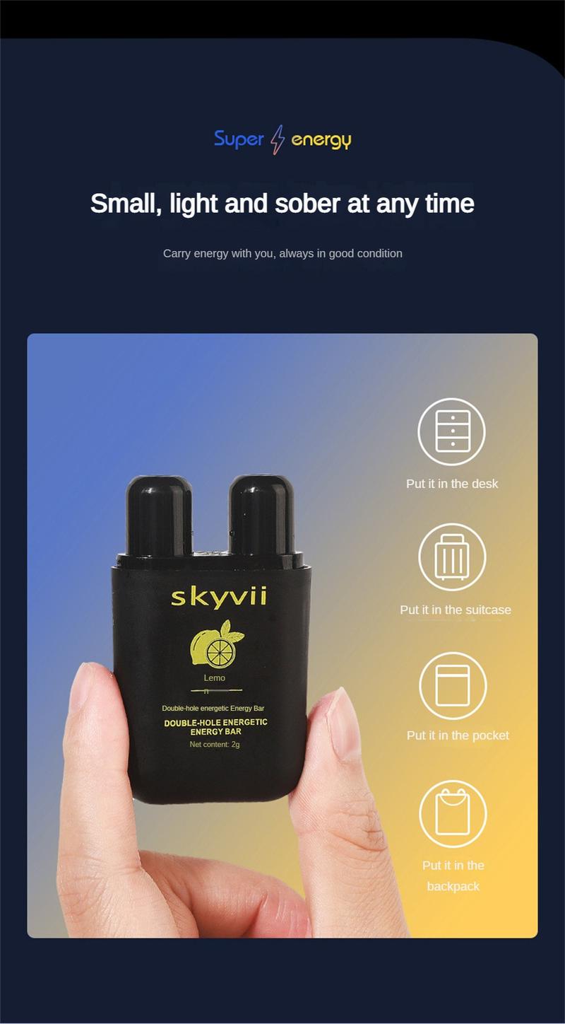 Product Introduction of 4Pcs Skyvii Double-hole Refreshing Awakening Stick Nasal Inhaler Type Cool for Sleepy In Class Driving Nose Anti-Sleepy Artifact 5Pcs/Set 34