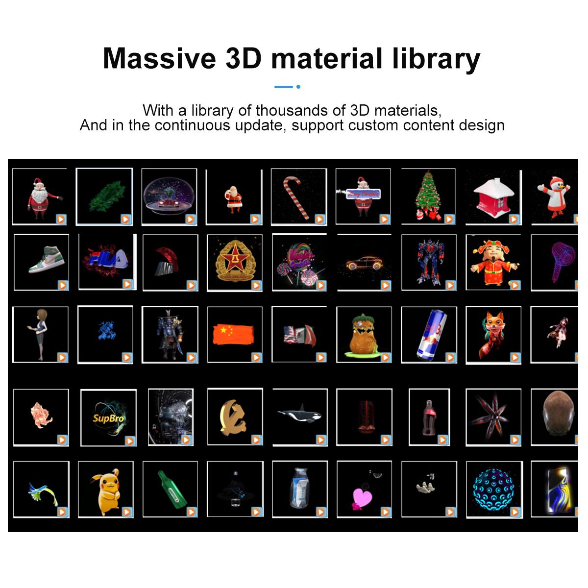 3D Hologram Fan Mini 3D Holographic Projector Advertising Display Light HD Holographic Projector for Stores Bars Party Xmas - Image 4