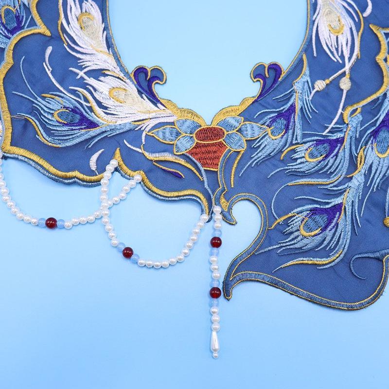 Product Introduction of Khăn Choàng Hanfu, Yunjian, Khăn Choàng Áo Choàng Poncho, Phong Cách Tòa Án, Có Ren, Thích Hợp Cho Lễ Tốt Nghiệp, Ảnh Và Quần Áo Học Sinh, Phong Cách Trung Quốc Mới, Dễ Phối Đồ, Phong Cách Cổ Xưa, Thêu, Cổ Áo Có Thể Tháo Rời 5