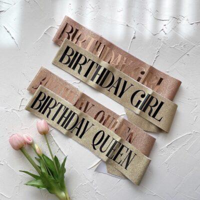  Băng đeo chéo chữ HAPPY BIRTHDAY kim tuyến trang trí sinh nhật sash đeo chéo sinh nhật cài tóc hpbd,vương miện đèn led 