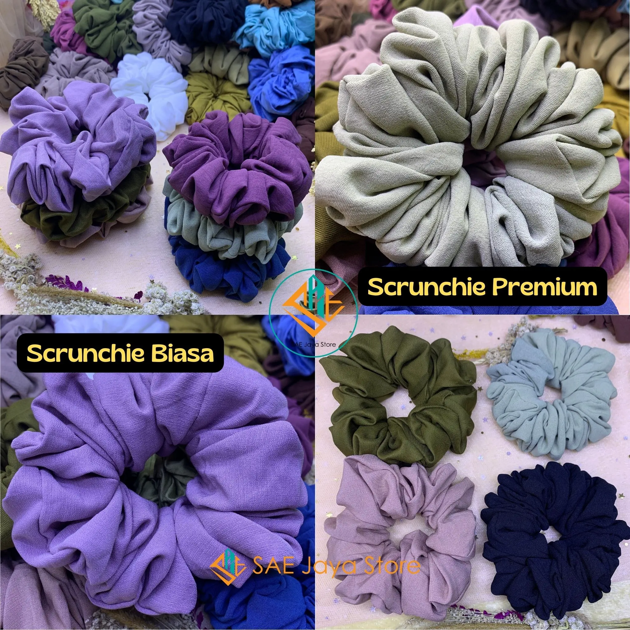IKAT RAMBUT SCRUNCHIE PREMIUM HIJAB JUMBO / SCRUNCHIE PREMIUM IKAT RAMBUT CEPOL HIJAB / IKAT CEPOL