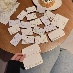 Fine Zirconium Paku Telinga Set Tinggi Paku Telinga Perempuan Mutiara Telinga Hiasan Telinga Set