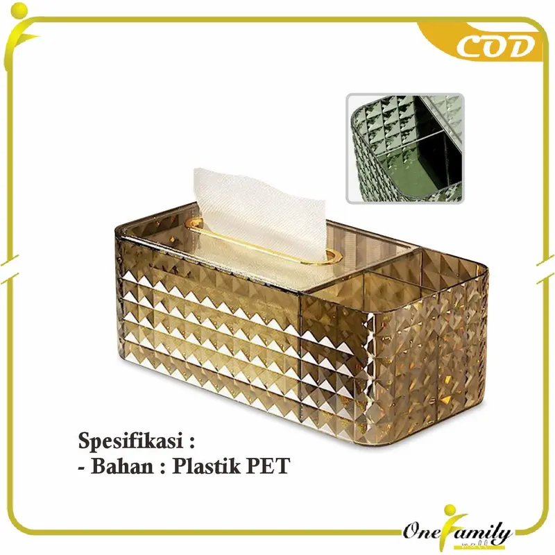 [COD] OFM C969 Tempat Penyimpanan Tisu Serbaguna Diamond ada 2 Slot Remote 5