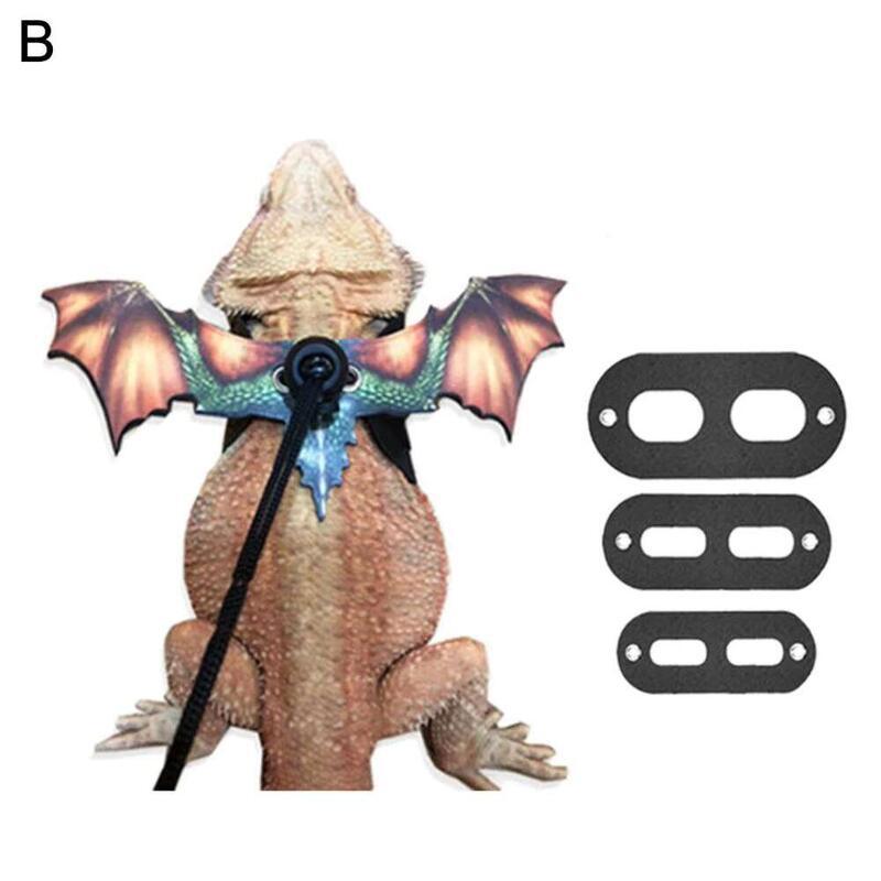 Product Introduction of Reptile Lizard Leash Adjustable Anti-Bite Wings Flexible Comfortable Bearded Dragon Harness Small Animal Clothes Supplies 33