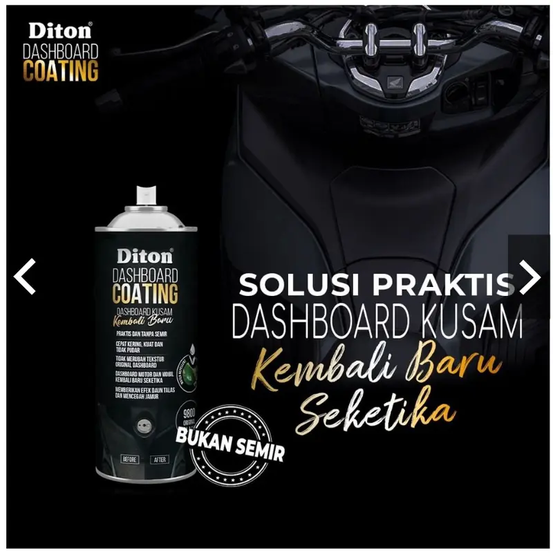 DITON Premium Dashboard Coating Cat Pilox Motor dan Mobil (Original Black Red Yellow Orange Blue Grey Maroon Brown (400cc) 7