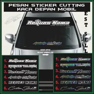 Sticker Cutting Riquest Nama Bebas Untuk Semua Jenis Mobil pesan sesuai ke inginan..sticker bahan ber.