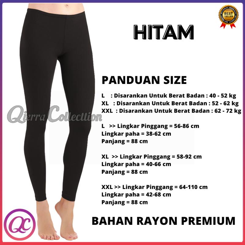 Product Introduction of Legging Polos Warna Bahan Spandex Rayon Dan Jersey Super size L, XL, XXL READY STOK 1
