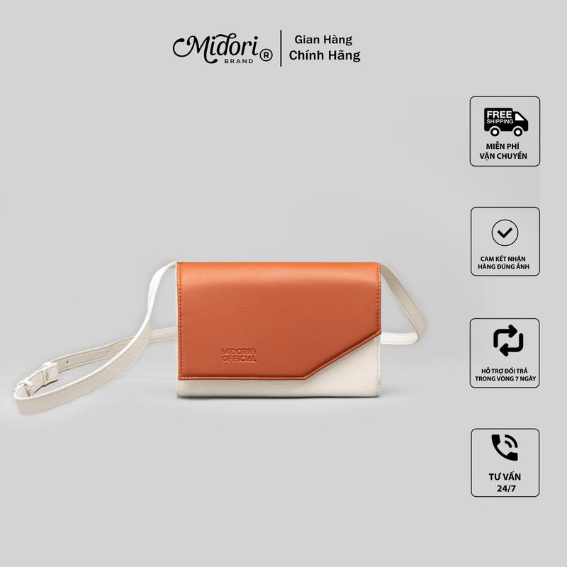 Túi Đeo Chéo ALINA Vải Phối Da Thời Trang Nam Nữ Cao Cấp | Local Brand MIDORI FOR MAN