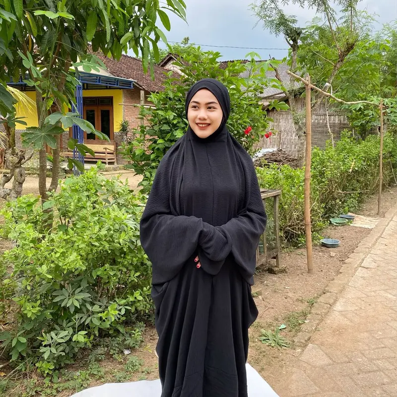 Mukena terusan cringkle/ mukena terusan standart syar’i mukenah  crinkle  airflow 5