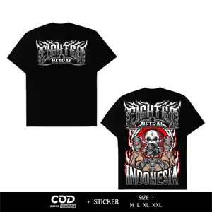 Baju Kaos Netral Desain Terbaru Fighter Netral Indonesia Model Casual Distro Sablon Dtf Full Punggung T shirt Kata Kata 24s Reguler Hitam Putih Biru Merah Maroon Inzavibe AC4