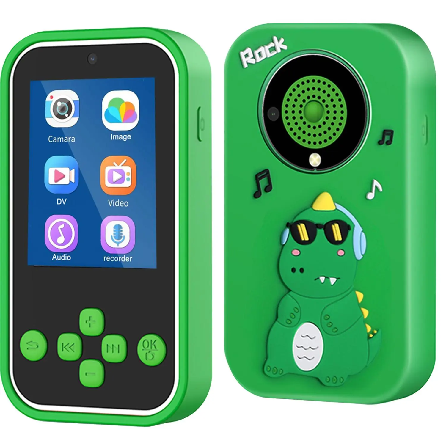 Dinosaur Design Smart Phone, 1 Count 2.4" Learning Cell Toy Phone with Dual Camera, Game, Music Player, Birthday Gifts for Kids, Christmas Gift