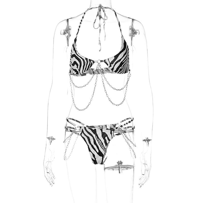 Women's Clothing 2025 Spring New Printed Sexy Tether Chain Two-Piece Set Fashion Suit Women 6