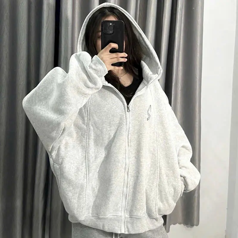 Deal Mở Bán - Áo Khoác Hoodie Dây Kéo Nam Nữ Form Rộng Cổ Cao LOVE Sand 2 Màu Nón Bự- Jacket, Menswear
