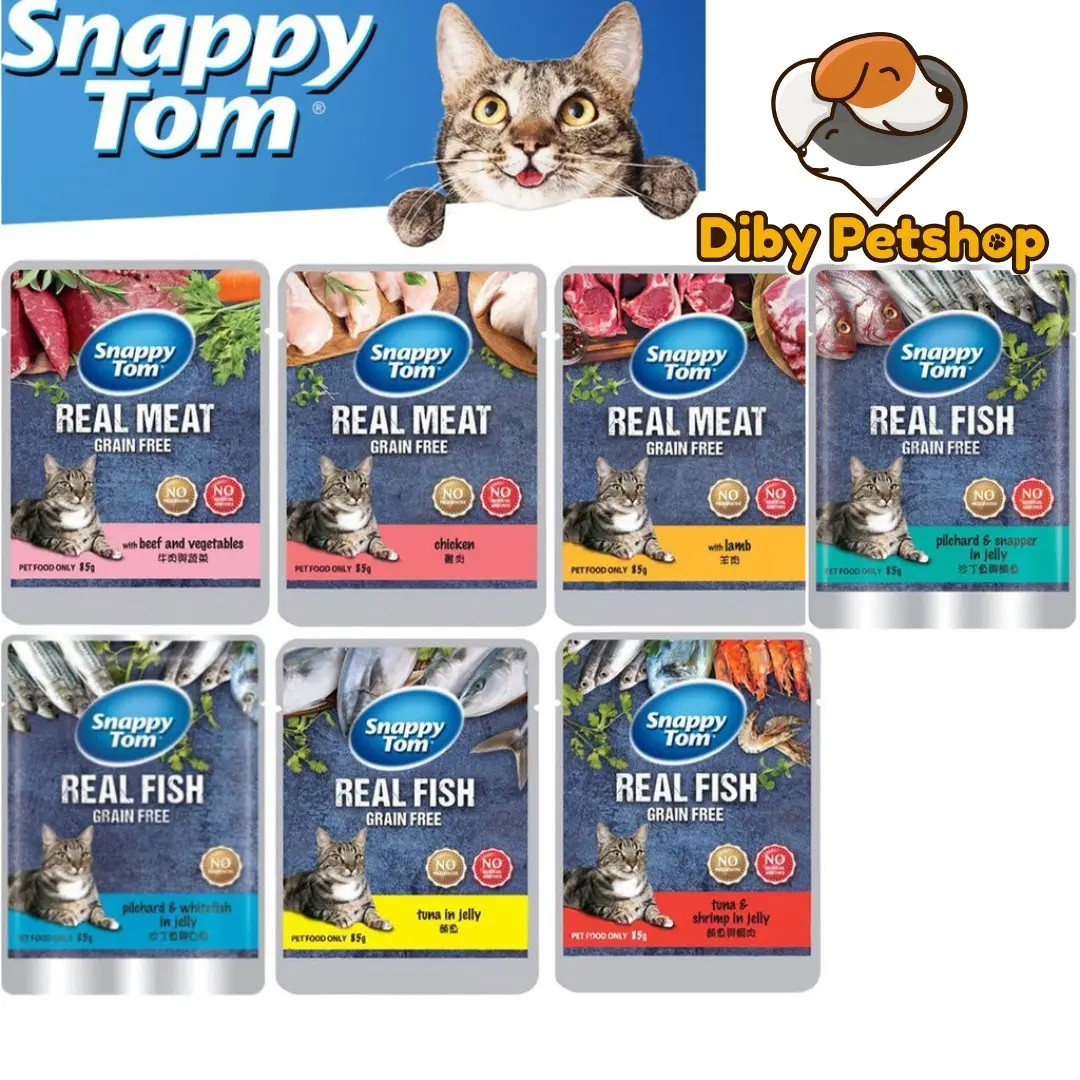 Wet food pouch grainfree  snappy tom 85 gram