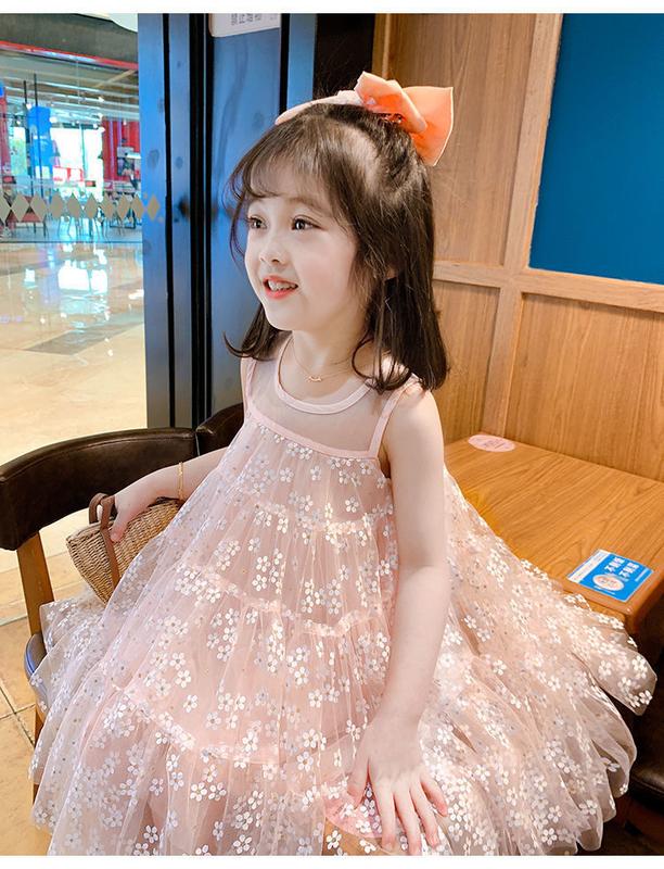 Product Introduction of Girls' Dress Summer Dress 2024 New Korean Style Western Style Children Toddler Summer Baby Princess Dress Vest Dress 15