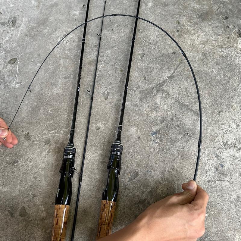 Cần ul siêu dẻo cán gỗ phủ keo câu lure, tôm Đi Câu Câu Cá Bắt Cá Fishing Carbon Fish