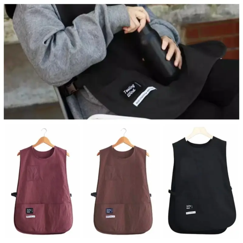 Tạp Dề Phong Cách Áo Vest Không Thấm Nước, Nhung, Có Túi, Chống Bám Bẩn, Màu Trơn Tạp Dề Làm Đẹp Tiện Lợi, Thích Hợp Cho Nam Giới, Đồ Dùng Vệ Sinh 1