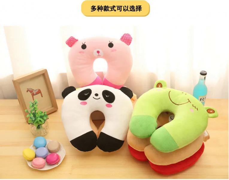 Product Introduction of Creative Cute Animal Panda Cat Bear Plush U-shaped Pillow Cervical Spine Neck Travel Portable Home Office for Children Lovely 19