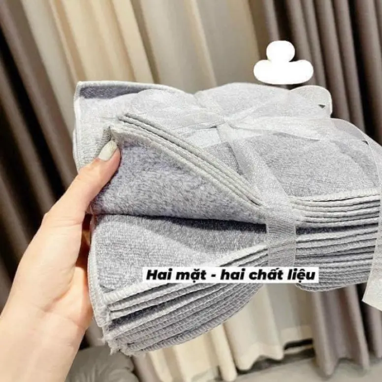 Khăn lau vuông, khăn lau đa năng nhà bếp màu xám loại mới vuông 0