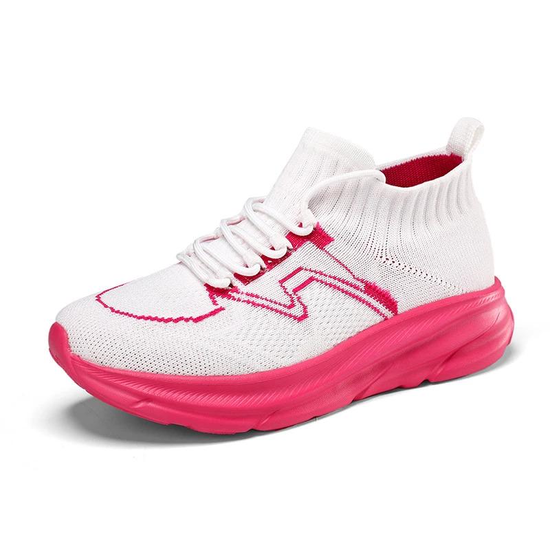 Custom Men Casual Sports Sneakers Sock Mesh Breathable Blank Chunky Height Increasing Running Walking Shoes for Women Trainers Runner_voghion.com