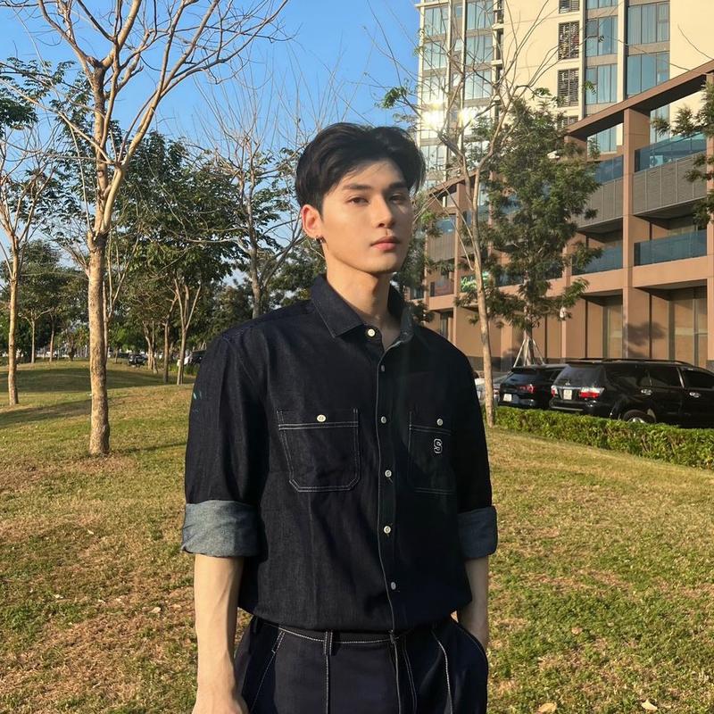 Áo sơ mi SilenceStandard Premium Denim Logo S Menswear Nam 2