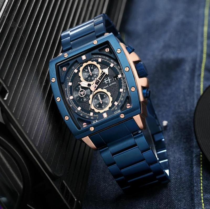 DISKON   Jam Tangan Evans Jeyden 9463-1 Rantai Stailess Chrono Water Resist Cod Watches 2