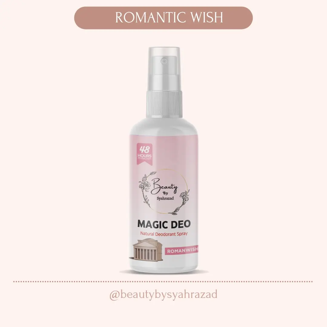 Romanwish (Romantic  Breeze) deodorant spray 100 ml deodorant tawas alami | Magic deo spray by Syahrazad