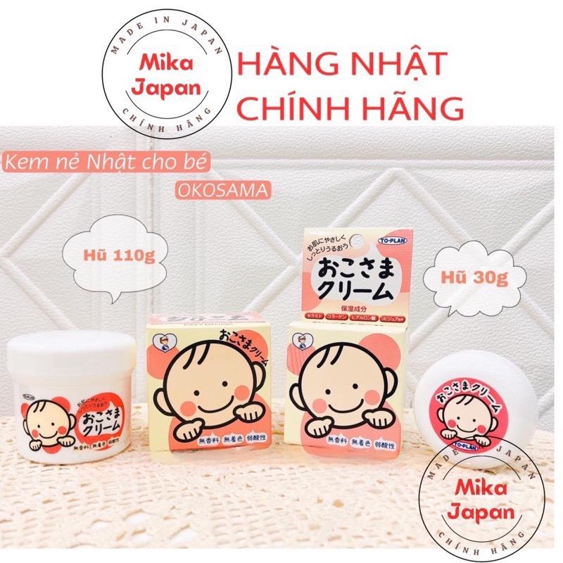 Kem Dưỡng Da Cho Bé Okosama To Plan Nhật Bản, Kem Chống Nẻ Hũ 110g, 30g