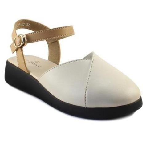Le Bianca ALY 21-10 Sepatu Sendal Wanita flat sandal Hitam Coklat Putih 2