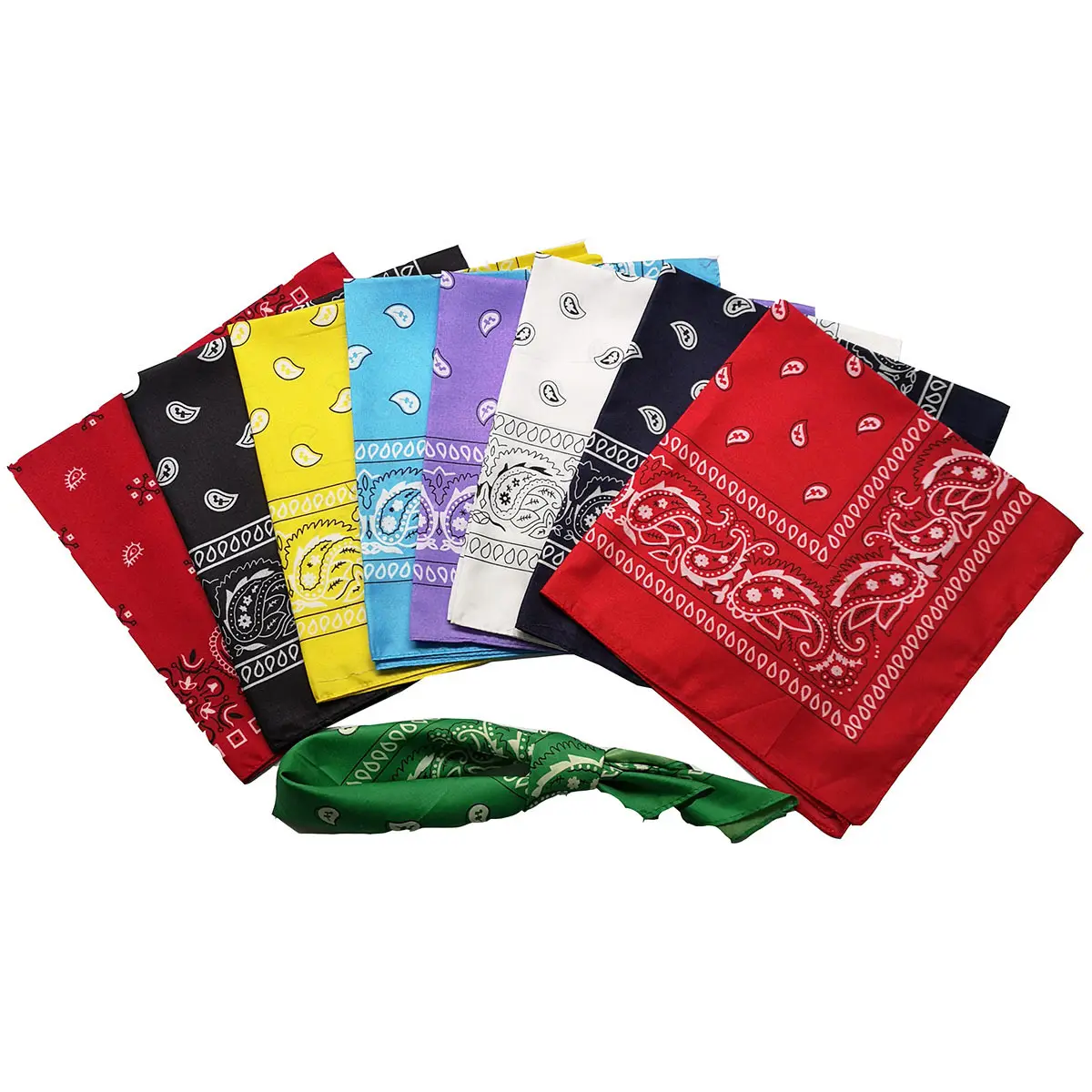 Polyester cashew flower & psychedelic print bandana-hip-hop square scarf, outdoor sports street dance cycling headband, multi-color neck wrap scandinavian  shawl summer  TKTK scandinavian  scarf  original summer  scarf