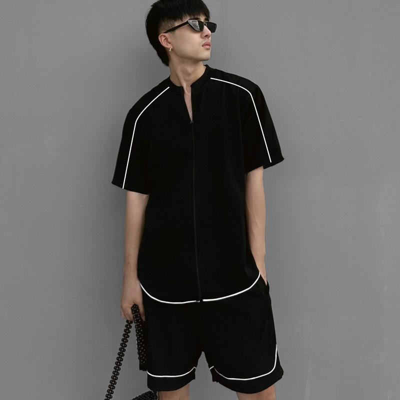 Set bộ Zip Lines ODIN CLUB, Bộ bao gồm 1 quần 1 áo unisex chất liệu chéo biên 3