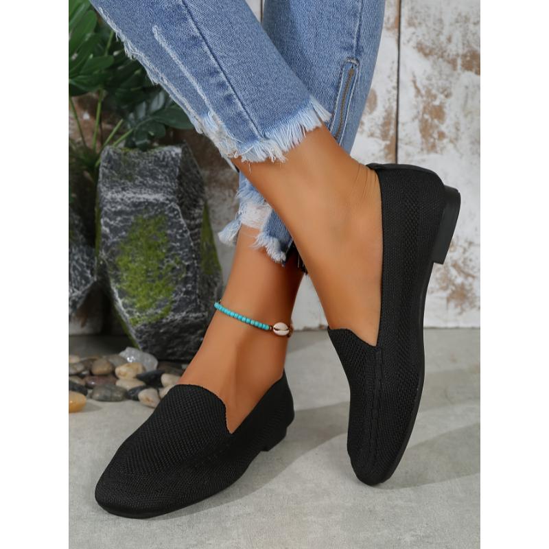Product Introduction of Women's flat shoes with one strap, breathable square head large size wide foot shoes, casual and light walking shoes for all seasons 38