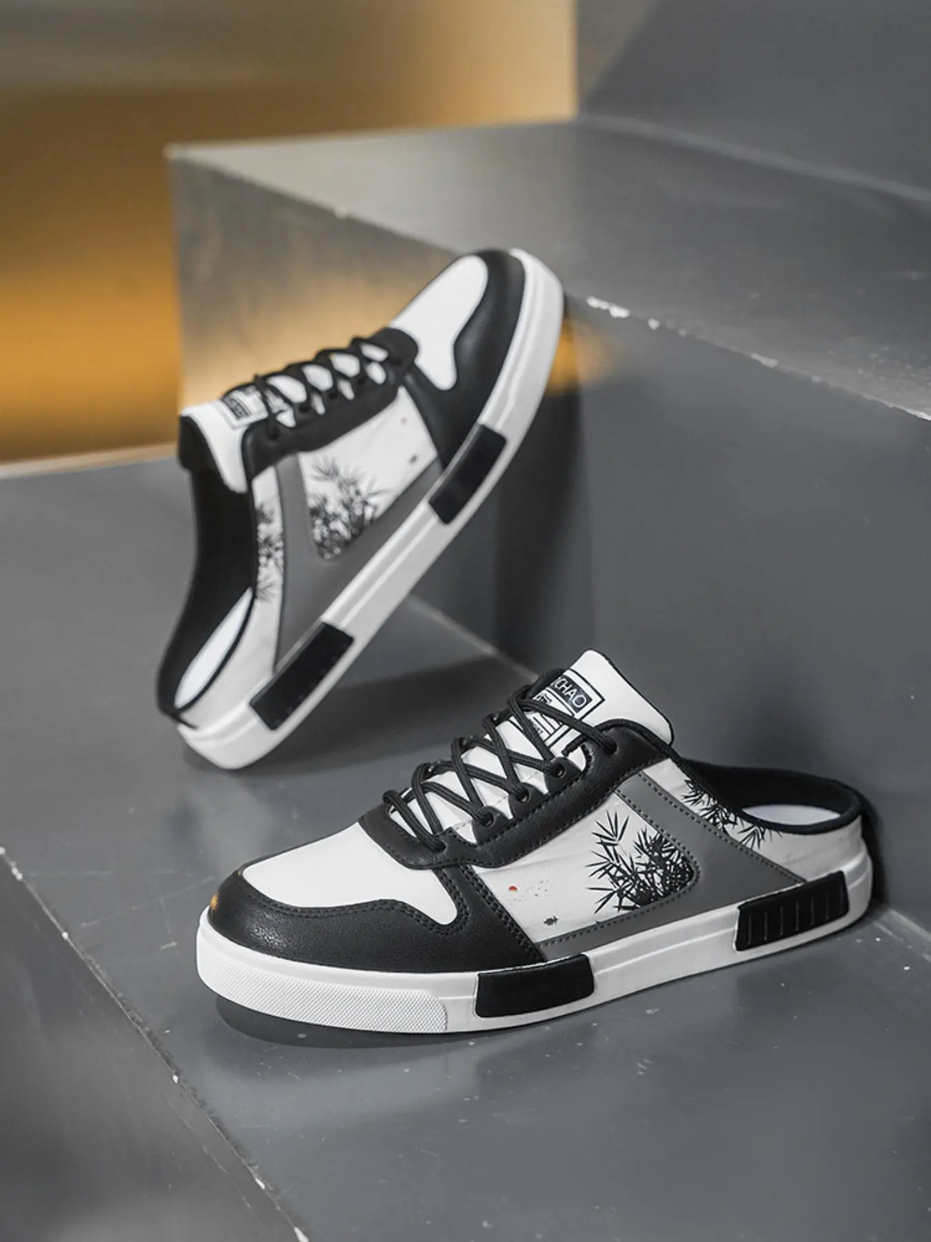 Men's Fashionable Slip on Mules, Casual Comfortable Breathable Sports Shoes, Male All-match Round Toe Shoes for Daily Wear