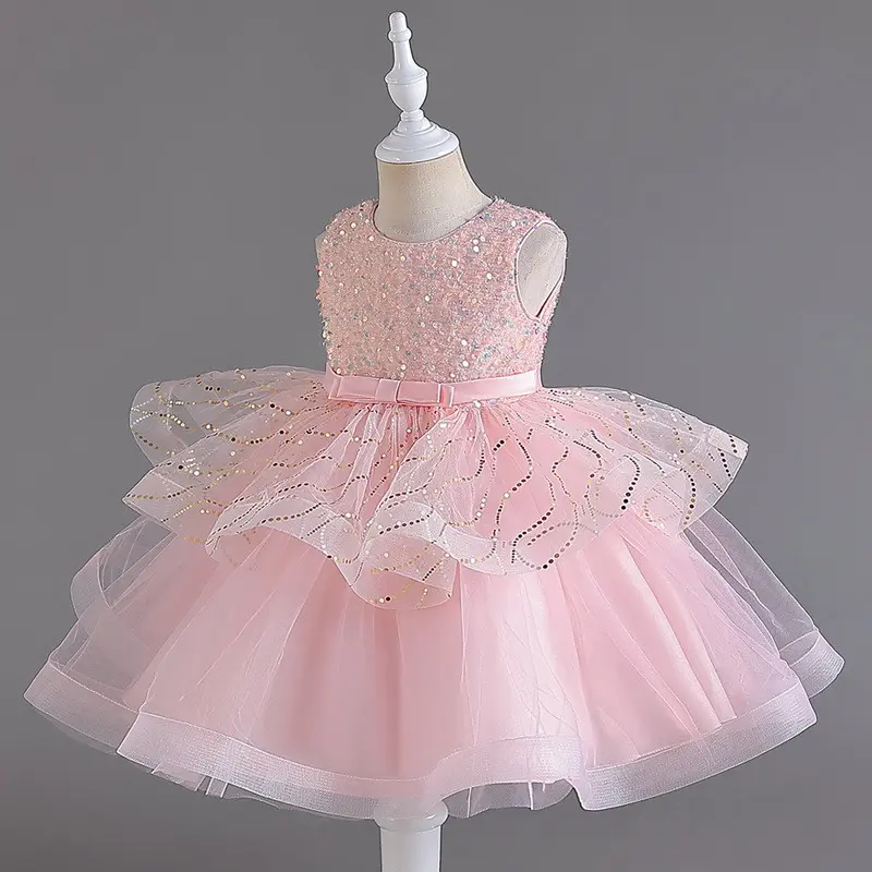 Váy Trẻ Em, Không Tay, Phồng Gạc, Váy Bánh Ngọt, Dành Cho Bé Gái, Thích Hợp Biểu Diễn Piano Và Catwalk, Váy Công Chúa 1