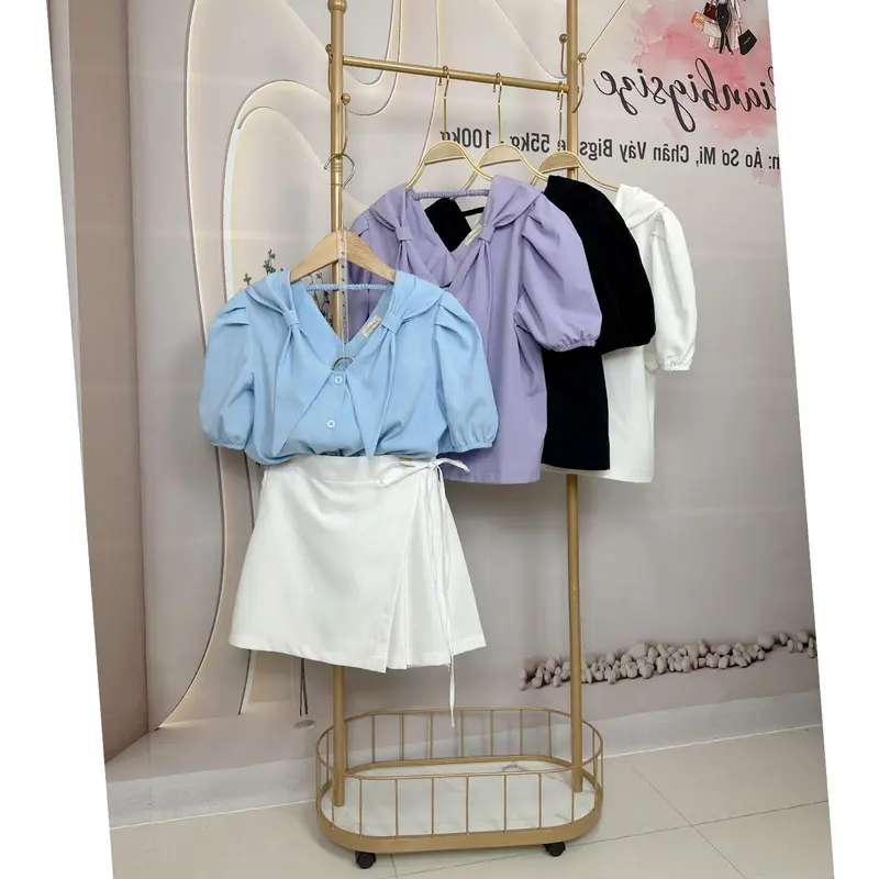 Áo sơ mi bigsize 60kg - 95kg kiểu nơ cổ dây lưng phù hợp mặc đi chơi du lịch 6