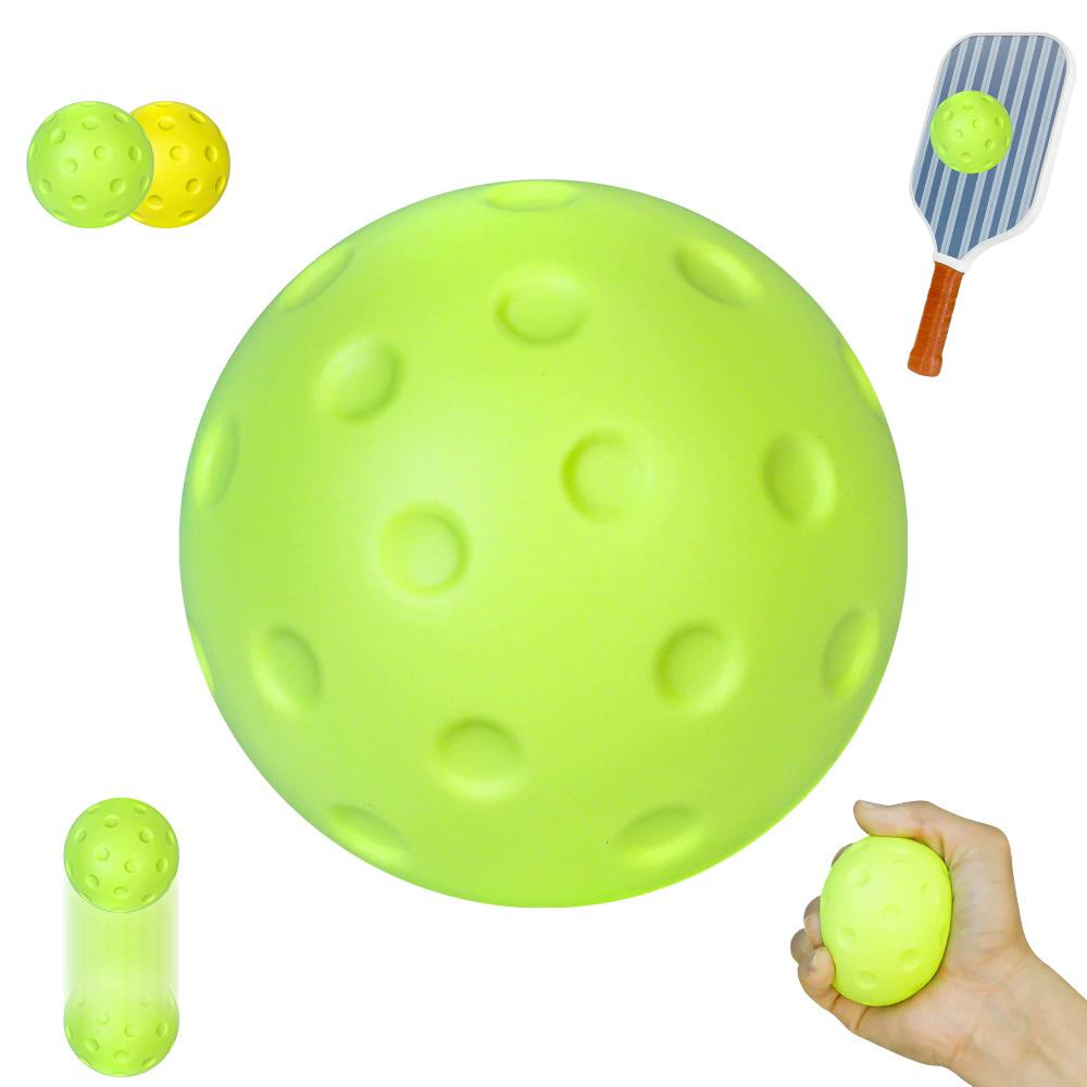 5PCS Bola Pickleball Anti Stress PU 74mm Pickle Ball Bola Pickleball Senyap Dan Minim Kebisingan Untuk Latihan Pickleball Dan Latihan Di Luar Ruangan