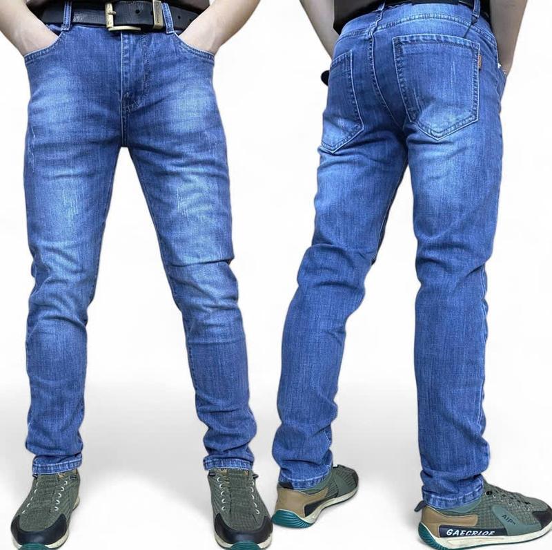 Quần Jean Nam JEANVIET Xanh Nhạt - 03 Menswear Pants Có Túi Nút To & Cao Jeans - Size 28-36 quandai