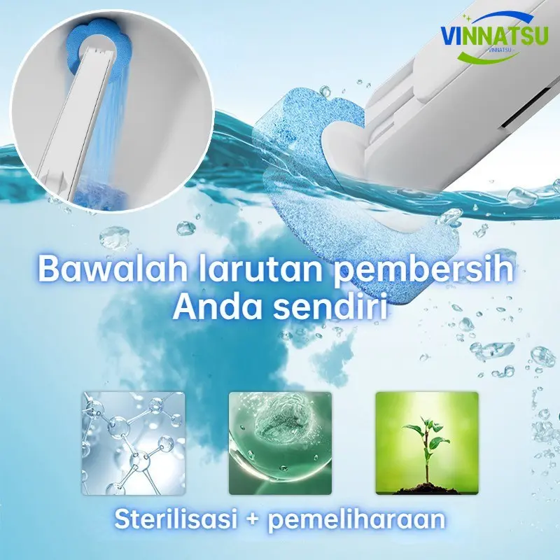 Vinnatsu Pembersih Toilet Sekali Pakai Spons Pembersih Kamar Mandi 6 Pcs Spons Isi Ulang Pembersih WC Disposable Bathroom Brush Sikat Toilet Sponge Anti Lecet 2