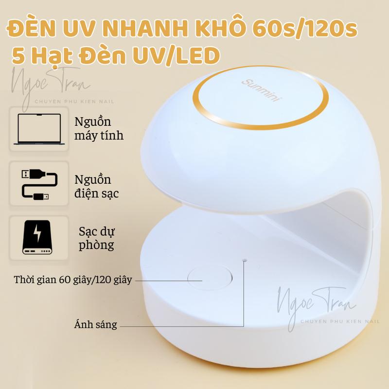 Máy Hơ Móng Tay SUNMINI 18W | Đèn Hơ 1 Ngón Gel LED UV Mini | Dùng Nối Móng Tạo Hình Gel Dễ Dàng