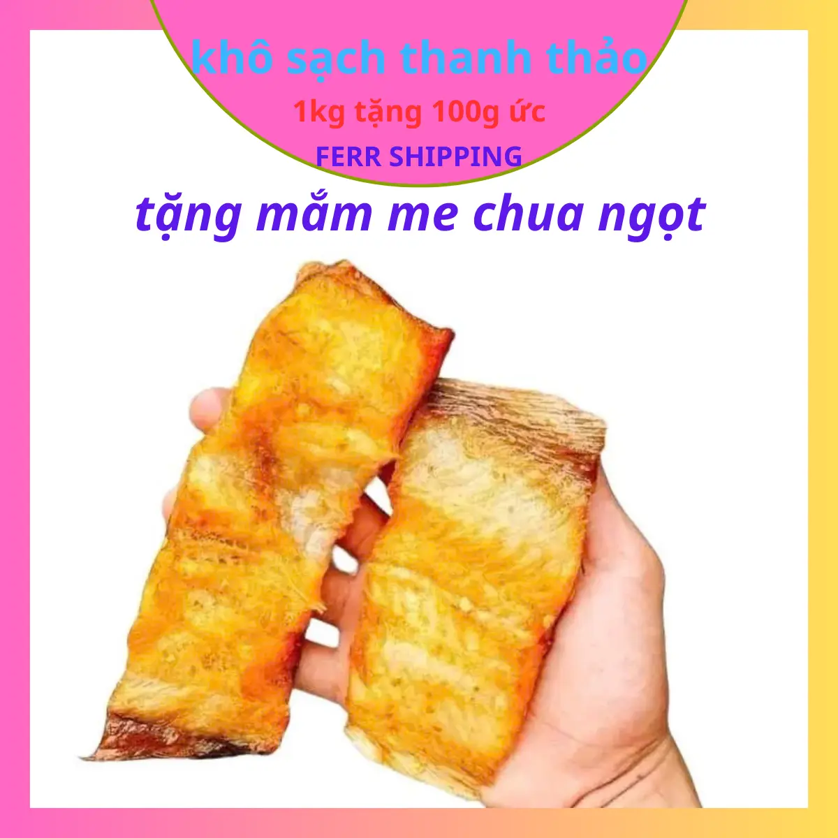 1KY khô cá ngát cắt khúc tẩm vị vừa ăn cơm 3 nắng tặng mắm me