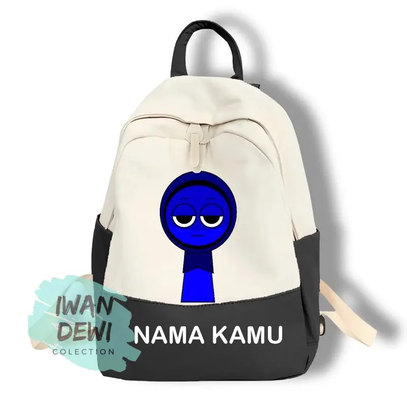 Tas Anak Sprunki Incredibox Karakter - Ransel Sekolah Custom Nama, Kuat & Tahan Air 5