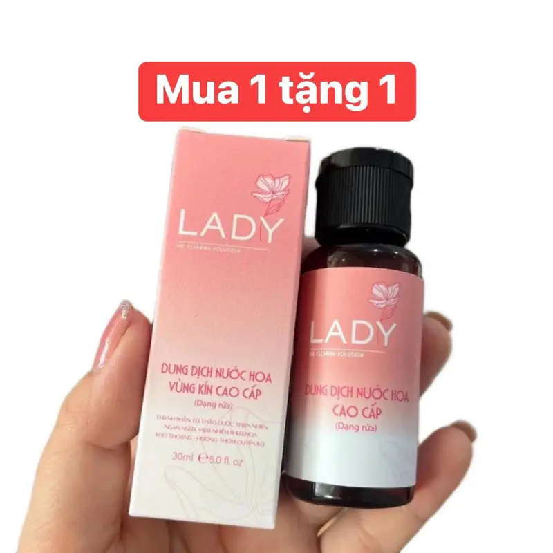 Mua 1 Tặng 1 . Dung Dịch Vệ Sinh Lady Hồng Tâm Chai Nhỏ