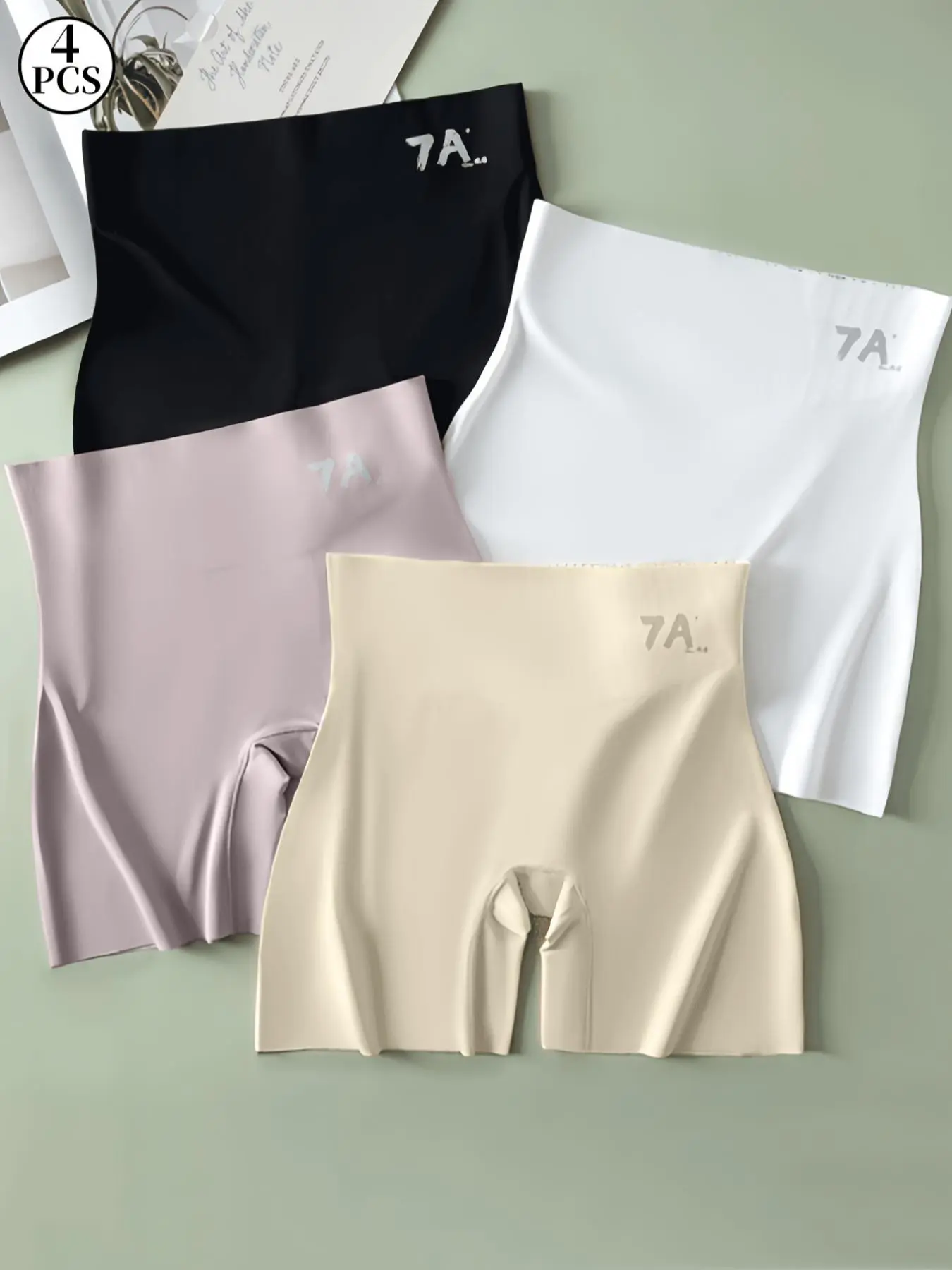 Women's Solid Color High Waist Shapewear Shorts, Tummy Control Butt Lifting Shapewear Bottoms, Ladies Shapewear for All Seasons